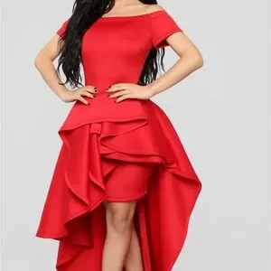open lace back dress OXYGEN JERSEY DRESS (RED) | Love Cherish